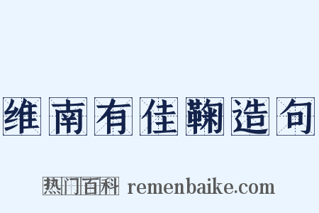 维南有佳鞠造句是什么意思的图片